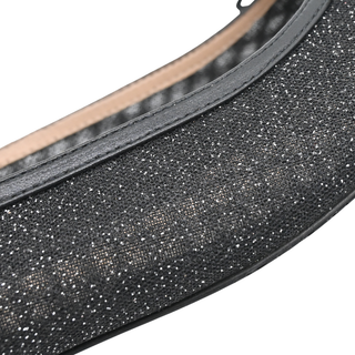 STUART WEITZMAN | Sleek Bow Leather-Trimmed Sparkle Mesh Flats