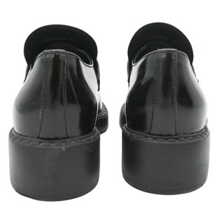 PRADA | Black Leather Logo Loafers