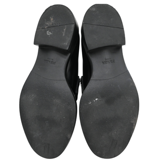 PRADA | Black Leather Logo Loafers