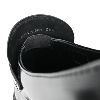 PRADA | Black Leather Logo Loafers