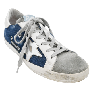GOLDEN GOOSE | Blue Denim Superstar Sneakers