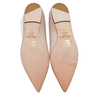 JIMMY CHOO | Alina Nude Patent Leather Flats