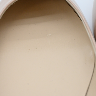 JIMMY CHOO | Alina Nude Patent Leather Flats