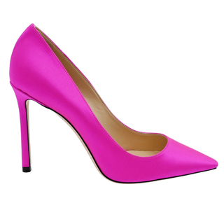 JIMMY CHOO | Cass Pink Fuchsia Satin Pumps