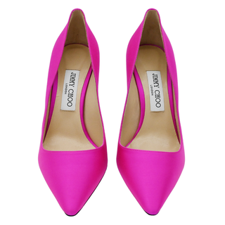 JIMMY CHOO | Cass Pink Fuchsia Satin Pumps