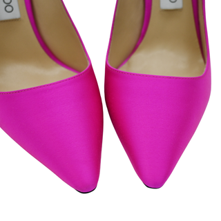 JIMMY CHOO | Cass Pink Fuchsia Satin Pumps