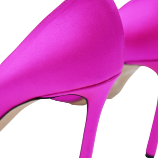 JIMMY CHOO | Cass Pink Fuchsia Satin Pumps