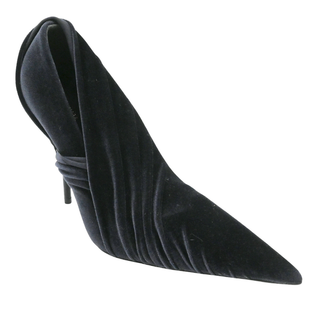 BALENCIAGA | Knife Midnight Velvet Draped Pumps