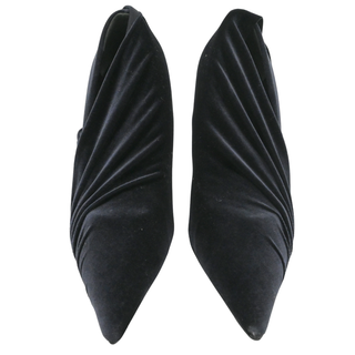 BALENCIAGA | Knife Midnight Velvet Draped Pumps