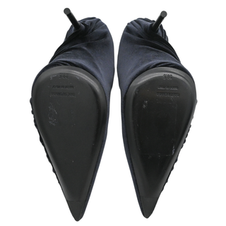 BALENCIAGA | Knife Midnight Velvet Draped Pumps
