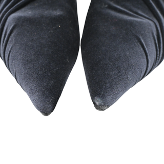 BALENCIAGA | Knife Midnight Velvet Draped Pumps