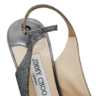JIMMY CHOO | Nova Glitter Mesh Slingback Pumps
