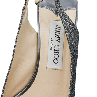 JIMMY CHOO | Nova Glitter Mesh Slingback Pumps