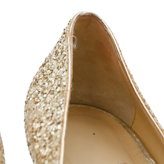 JIMMY CHOO | Dahlia Gold Glitter Pumps