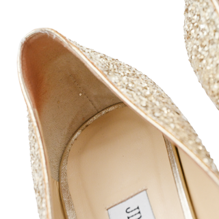JIMMY CHOO | Dahlia Gold Glitter Pumps