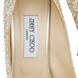 JIMMY CHOO | Dahlia Gold Glitter Pumps