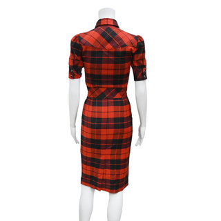 DOLCE & GABBANA | Plaid Wool-Blend Dress