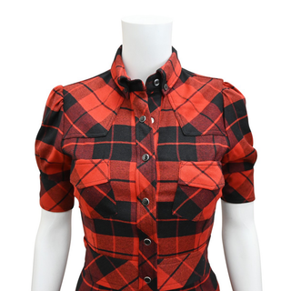 DOLCE & GABBANA | Plaid Wool-Blend Dress