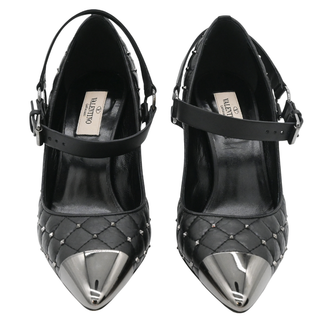 VALENTINO | Mini Rockstud Quilted Leather Mary Jane Pumps