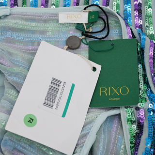 RIXO | Emmy Multicolor Striped Sequin Dress