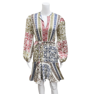 SILVIA TCHERASSI | Fiorenza Tile Silk Mini Dress