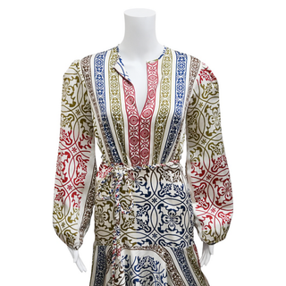 SILVIA TCHERASSI | Fiorenza Tile Silk Mini Dress