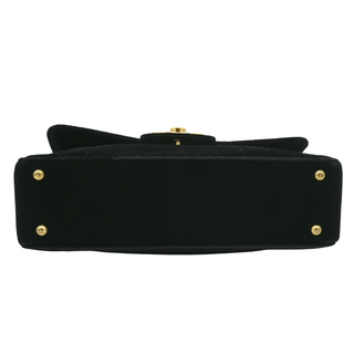 CHANEL | Black Velvet Vertical Quilted Flap Bag