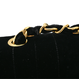 CHANEL | Black Velvet Vertical Quilted Flap Bag