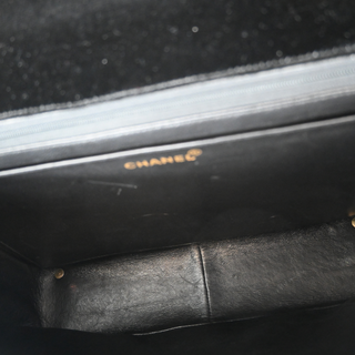 CHANEL | Black Velvet Vertical Quilted Flap Bag