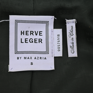 HERVE LEGER | Salene Black Leather Moto Jacket