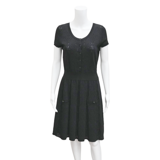 CHANEL | Black Knit Mini Dress