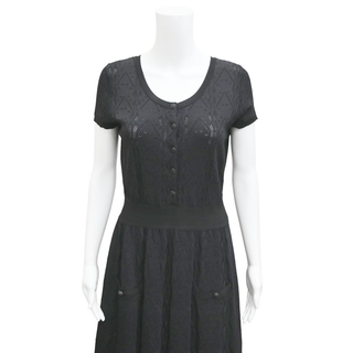CHANEL | Black Knit Mini Dress