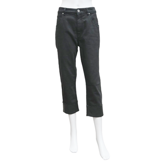 BRUNELLO CUCINELLI | Faded Black Cropped Raw Edge Jeans