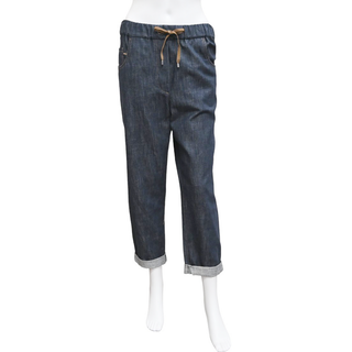 BRUNELLO CUCINELLI | Blue Denim Drawstring Joggers