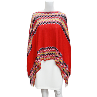 MISSONI | Metallic Chevron Knit Poncho