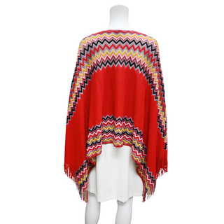 MISSONI | Metallic Chevron Knit Poncho