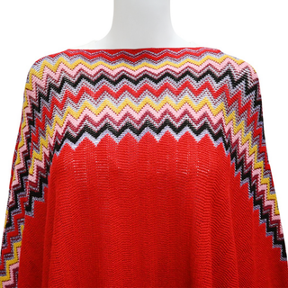 MISSONI | Metallic Chevron Knit Poncho