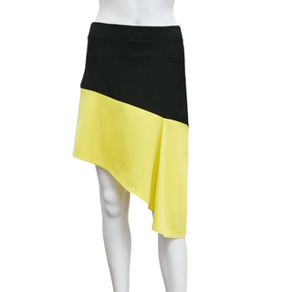 BALENCIAGA | Colorblock Asymmetrical Mini Skirt