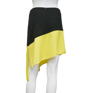 BALENCIAGA | Colorblock Asymmetrical Mini Skirt