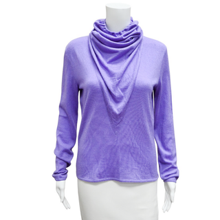 CHANEL | Purple Lightweight Cashmere-Blend Sweater