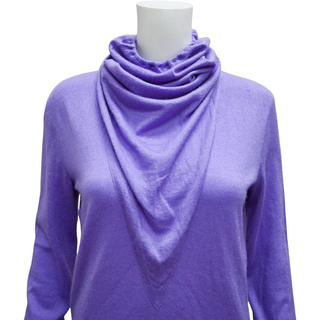 CHANEL | Purple Lightweight Cashmere-Blend Sweater