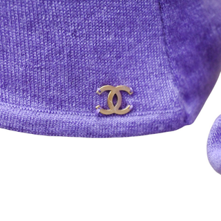 CHANEL | Purple Lightweight Cashmere-Blend Sweater