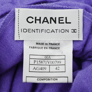 CHANEL | Purple Lightweight Cashmere-Blend Sweater