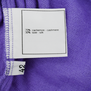 CHANEL | Purple Lightweight Cashmere-Blend Sweater