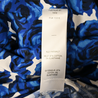 CAROLINA HERRERA | Blue Rose Garden Fit & Flare Midi Dress