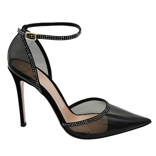 GIANVITO ROSSI | Sabin Black Plexi Embellished Pumps