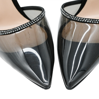 GIANVITO ROSSI | Sabin Black Plexi Embellished Pumps