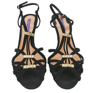 RALPH LAUREN | Ardin Suede Strappy Heeled Sandals