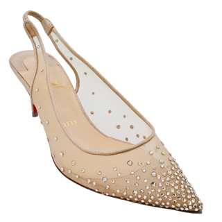 CHRISTIAN LOUBOUTIN | Follies Strass Crystal Embellished Slingback Heels