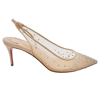 CHRISTIAN LOUBOUTIN | Follies Strass Crystal Embellished Slingback Heels